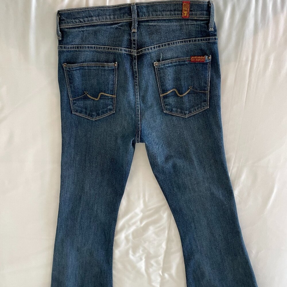 7 for all mankind zippers flare jeans in size 26